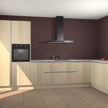 Vuren greeploze keuken Napels 52778