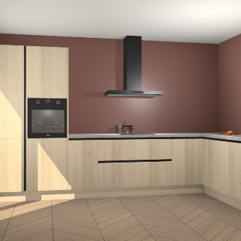 Vuren greeploze keuken Napels 52809