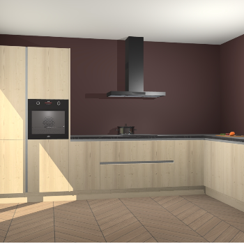 Vuren greeploze keuken Napels 52816