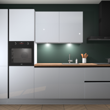 Sneeuwwitte hoogglans greeploze keuken Groenland 46105