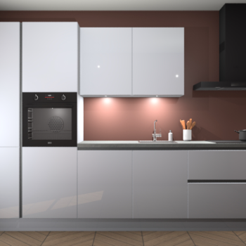 Sneeuwwitte hoogglans greeploze keuken Groenland 46127