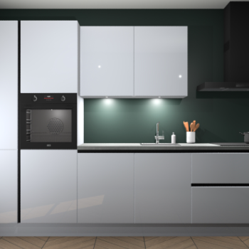 Sneeuwwitte hoogglans greeploze keuken Groenland 46133