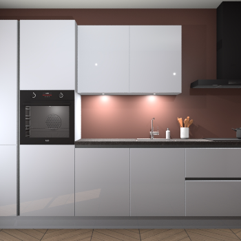 Sneeuwwitte hoogglans greeploze keuken Groenland 46138