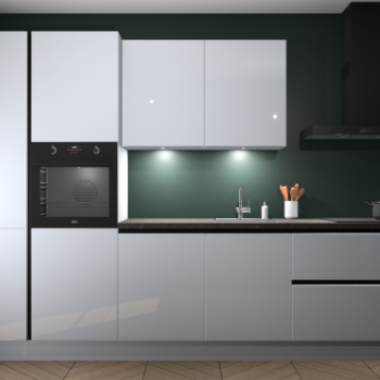 Sneeuwwitte hoogglans greeploze keuken Groenland 46141