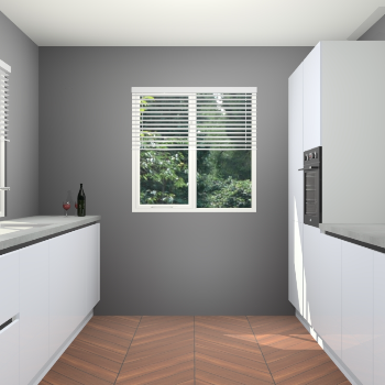 Sneeuwwitte hoogglans greeploze keuken Lusaka 46664