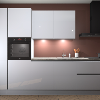 Sneeuwwitte hoogglans greeploze keuken Groenland 46144