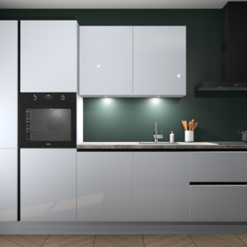 Sneeuwwitte hoogglans greeploze keuken Groenland 46147