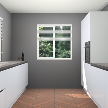 Sneeuwwitte hoogglans greeploze keuken Lusaka 46756