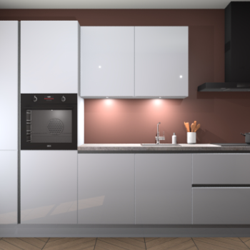 Sneeuwwitte hoogglans greeploze keuken Groenland 46150