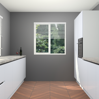 Sneeuwwitte hoogglans greeploze keuken Lusaka 46839