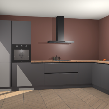 Onyxgrijze  greeploze keuken Napels 51459