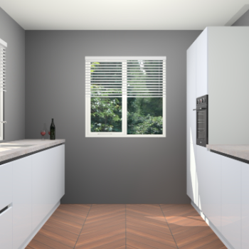 Sneeuwwitte hoogglans greeploze keuken Lusaka 46863