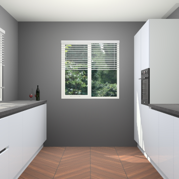 Sneeuwwitte hoogglans greeploze keuken Lusaka 46887