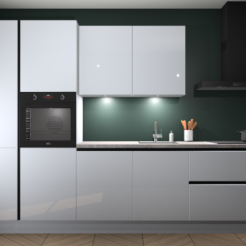 Sneeuwwitte hoogglans greeploze keuken Groenland 46153