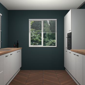 Zijdegrijze hoogglans keuken Lusaka 46908