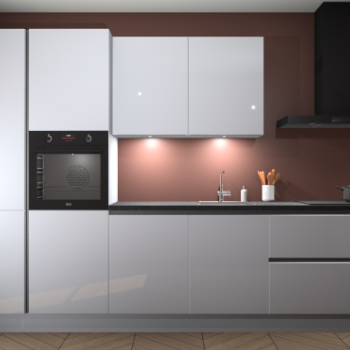 Sneeuwwitte hoogglans greeploze keuken Groenland 46238