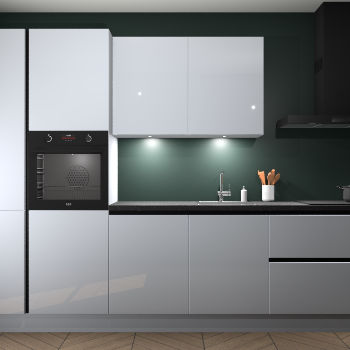 Sneeuwwitte hoogglans greeploze keuken Groenland 46241