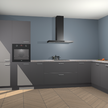 Onyxgrijze keuken Napels 51481