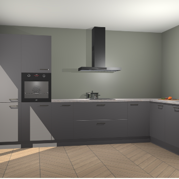 Onyxgrijze keuken Napels 51484