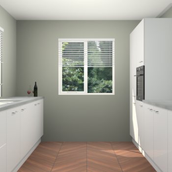 Zijdegrijze hoogglans keuken Lusaka 46928