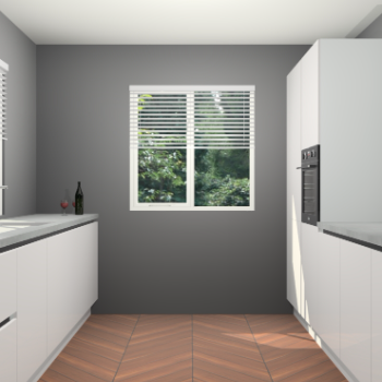 Zijdegrijze hoogglans greeploze keuken Lusaka 46933