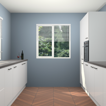 Zijdegrijze hoogglans keuken Lusaka 46958