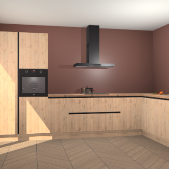 Madera Natuur greeploze keuken Napels 51669