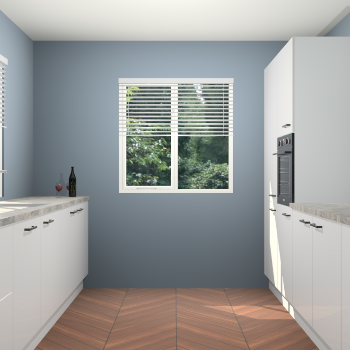 Zijdegrijze hoogglans keuken Lusaka 46976