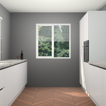 Zijdegrijze hoogglans greeploze keuken Lusaka 46977