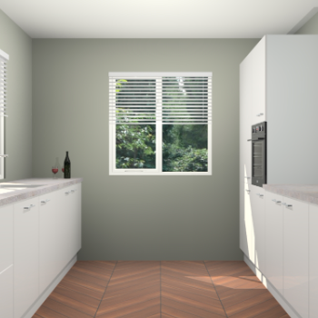 Zijdegrijze hoogglans keuken Lusaka 47010