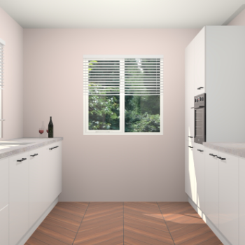 Zijdegrijze hoogglans keuken Lusaka 47012