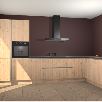 Madera Natuur greeploze keuken Napels 51747