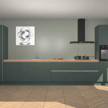 Verde greeploze keuken Barentsburg 91239