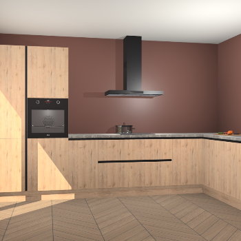 Madera Natuur greeploze keuken Napels 51758