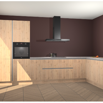 Madera Natuur greeploze keuken Napels 51763