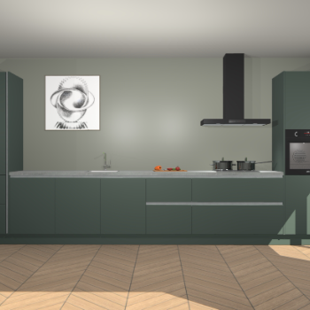 Verde greeploze keuken Barentsburg 91228