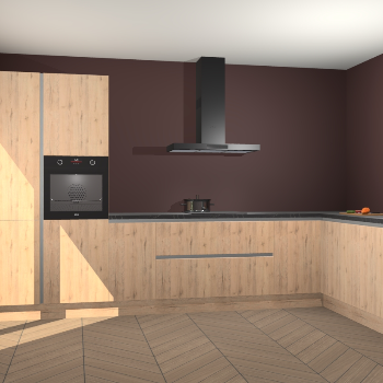 Madera Natuur greeploze keuken Napels 51773