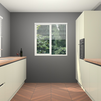 Magnolia hoogglans greeploze keuken Lusaka 47084