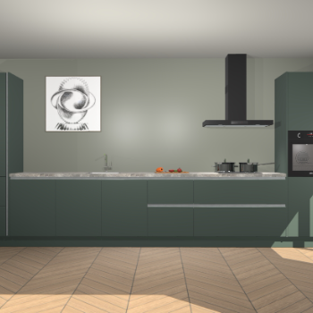 Verde greeploze keuken Barentsburg 91215