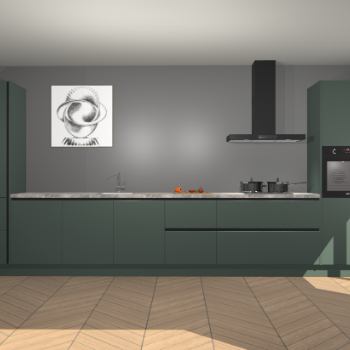 Verde greeploze keuken Barentsburg 91218