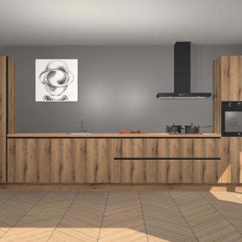 Goud Eiken greeploze keuken Barentsburg 92090