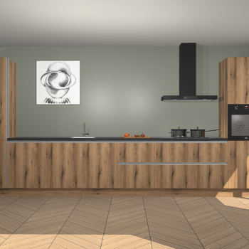 Goud Eiken greeploze keuken Barentsburg 92099