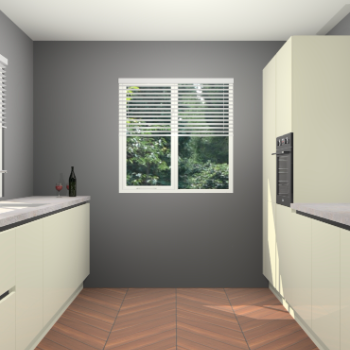 Magnolia hoogglans greeploze keuken Lusaka 47149