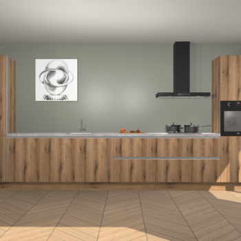 Goud Eiken greeploze keuken Barentsburg 92111