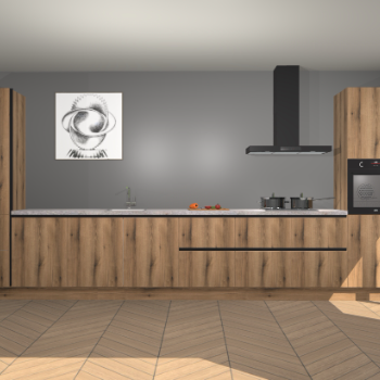 Goud Eiken greeploze keuken Barentsburg 92114