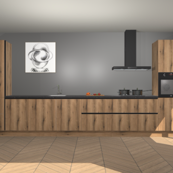 Goud Eiken greeploze keuken Barentsburg 92121