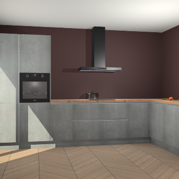 Beton Parelgrijs greeploze keuken Napels 55906