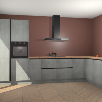 Beton Parelgrijs greeploze keuken Napels 55909