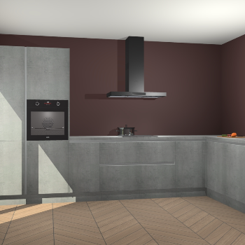 Beton Parelgrijs greeploze keuken Napels 55973