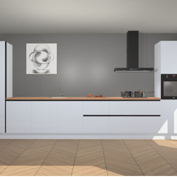 Sneeuwwitte hoogglans greeploze keuken Barentsburg 92169